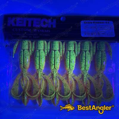 Keitech Crazy Flapper 4.4" Motoroil / Naranja - CT#15 - UV