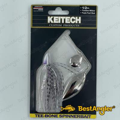 Keitech Tee-Bone Spinnerbait TW 1/2 oz 14 g Purple Pearl Shad - TSTW0102528
