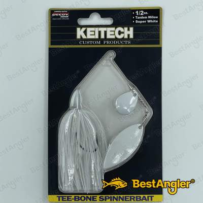 Keitech Tee-Bone Spinnerbait TW 1/2 oz 14 g Super White - TSTW12010