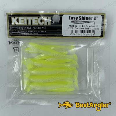 Keitech Easy Shiner 2" Chartreuse Shad - CT#13