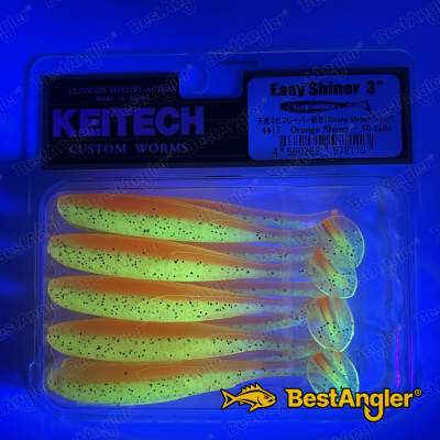 Keitech Easy Shiner 3" Orange Shiner - #441 - UV