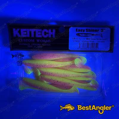 Keitech Easy Shiner 3" Gelb / Pink - LT#31 - UV