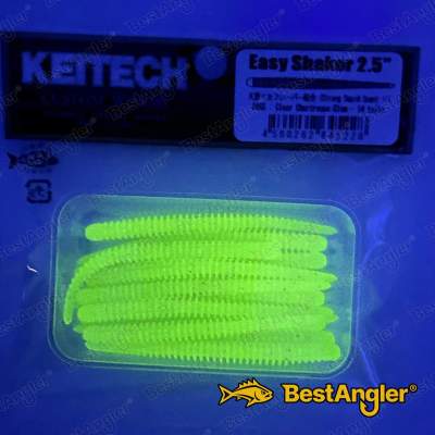 Keitech Easy Shaker 2.5" Clear Chartreuse Glow - #026 - GLOW