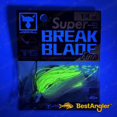 Jackall Super Break Blade Fine 1/4 oz 7 g Chartreuse Back Pearl - UV