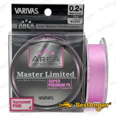 Varivas Super Trout Area Master Limited PE X4 75 m Tournament Pink