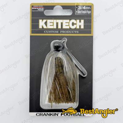 Keitech Crankin' Football Green Pumpkin Pepper #101