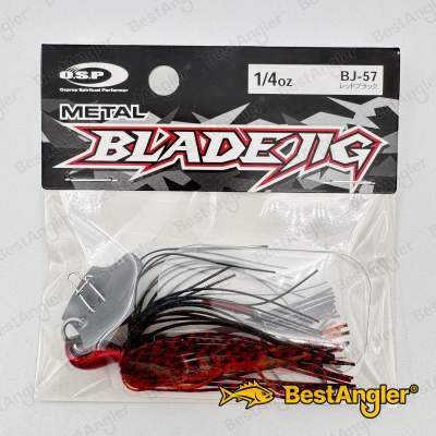 O.S.P Metal Blade Jig 1/4 oz 7 g Rot Schwarz BJ57