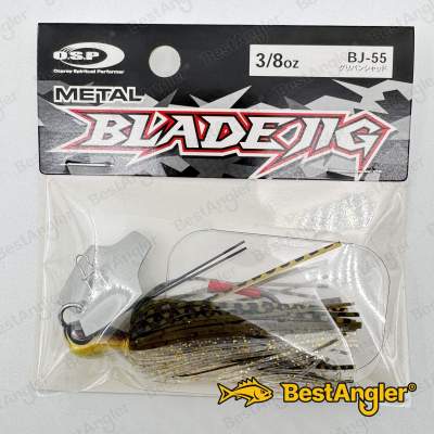O.S.P Metal Blade Jig 3/8 oz 10 g Green Pumpkin Shad BJ55