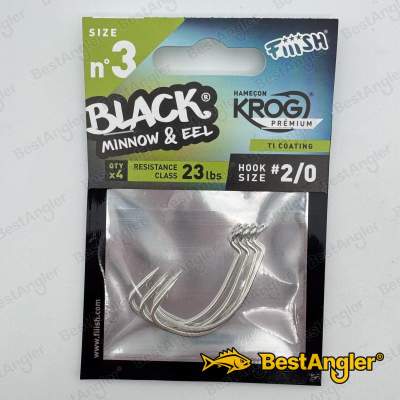 Fiiish Black Minnow n°3 120 mm Hameçons Krog Premium 4x - BM077