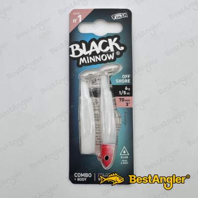Fiiish Black Minnow n°1 70 mm Combo Offshore + Body - 6g - Blanc / Rouge - BM494