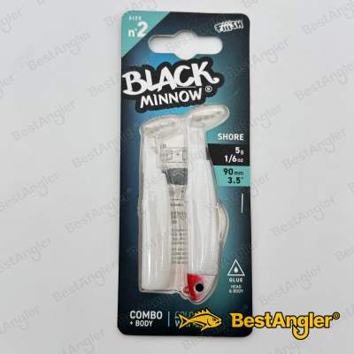 Fiiish Black Minnow n°2 90 mm Combo Shore + Body - 5g - Blanco / Rojo - BM3002