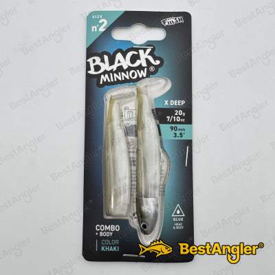 Fiiish Black Minnow n°2 90 mm Combo X-Deep + Body - 20g - Khaki - BM3008