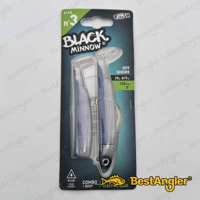 Fiiish Black Minnow n°3 120 mm Combo Offshore + Korpus - 25g - Elektryczny Niebieski - BM1405
