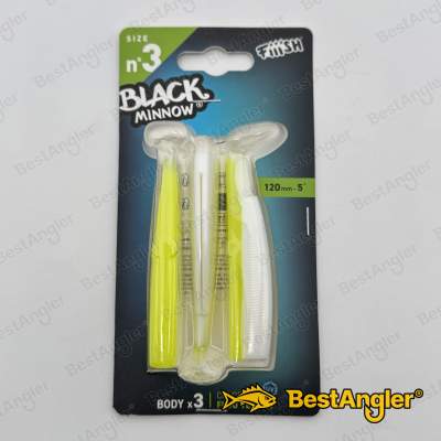 Fiiish Black Minnow n°3 120 mm Körper 3x - Fluo Gelb - BM198