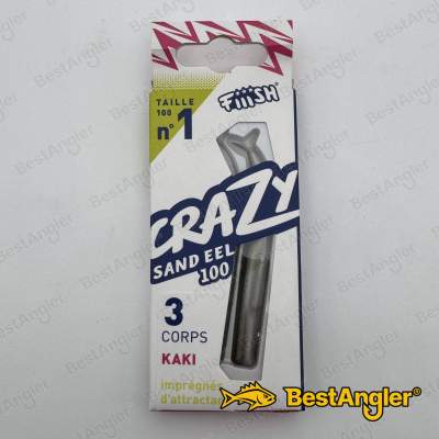 Fiiish Crazy Sand Eel n°1 100 mm Cuerpos 3x - Kaki - CSE1294
