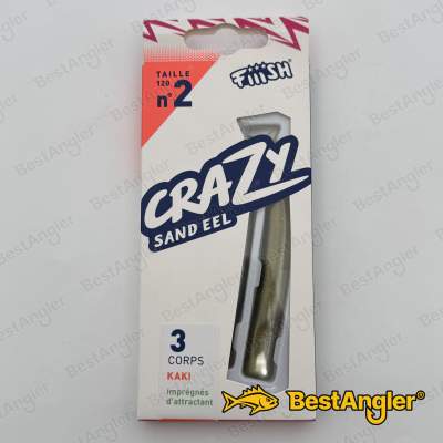 Fiiish Crazy Sand Eel n°2 120 mm Cuerpos 3x - Khaki - CSE1012
