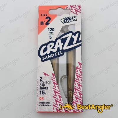Fiiish Crazy Sand Eel n°2 120 mm Double Combo Offshore - 15g - Gold - CSE801