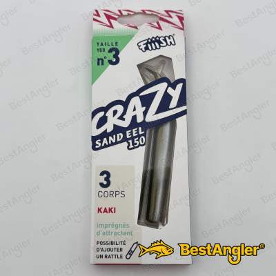 Fiiish Crazy Sand Eel n°3 150 mm Corpi 3x - Khaki - CSE1016