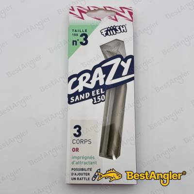 Fiiish Crazy Sand Eel n°3 150 mm Cuerpos 3x - Oro - CSE232
