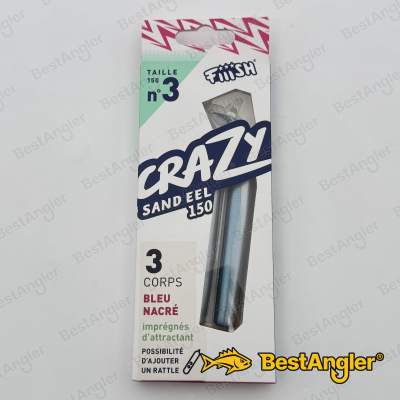 Fiiish Crazy Sand Eel n°3 150 mm Corpi 3x - Pearl Blue - CSE233