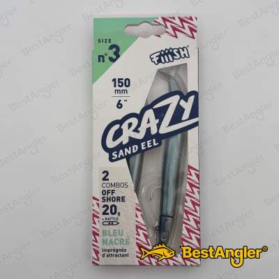 Fiiish Crazy Sand Eel n°3 150 mm Double Combo Offshore - 20g - Pearl Blue - CSE1437