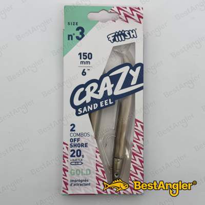 Fiiish Crazy Sand Eel n°3 150 mm Double Combo Offshore - 20g - Oro - CSE5003