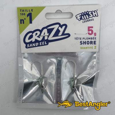 Fiiish Crazy Sand Eel n°1 100 mm Testine Shore 2x - 5g - Verde Perla - CSE216