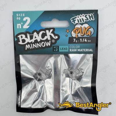 Fiiish Black Minnow n°2 90 mm Testine Pug 2x - 7g - Raw Material - BM998