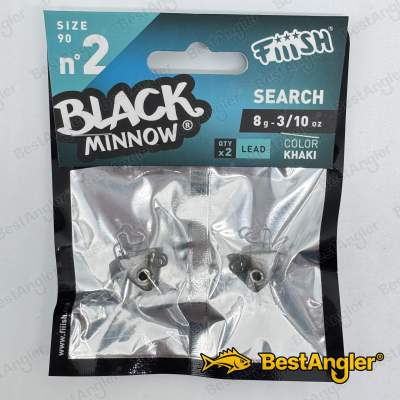 Fiiish Black Minnow n°2 90 mm Heads Search 2x - 8g - Khaki - BM625