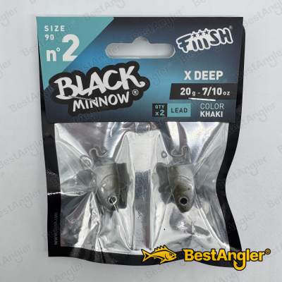 Fiiish Black Minnow n°2 90 mm Testine X-Deep 2x - 20g - Khaki - BM775