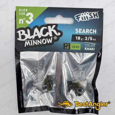 Fiiish Black Minnow n°3 120 mm Heads Search 2x - 18g - Khaki - BM626