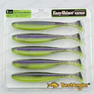 Keitech Easy Shiner 5" Purple Chartreuse - BA#03