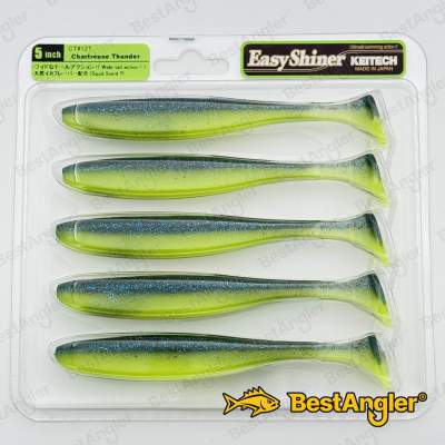 Keitech Easy Shiner 5" Chartreuse Thunder - CT#12
