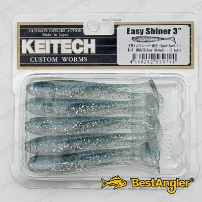 Keitech Easy Shiner 3" Hasu (Silver Shiner) - #431