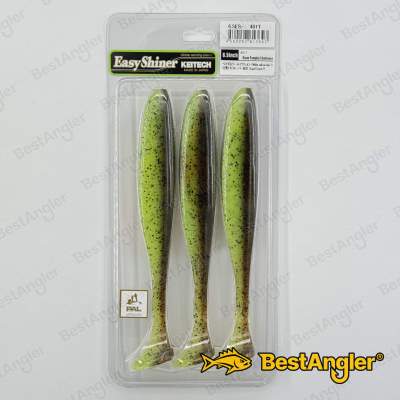 Keitech Easy Shiner 6.5" Green Pumpkin Chartreuse - #401