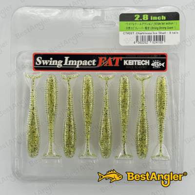 Keitech FAT Swing Impact 2.8" Chartreuse Ice Shad - CT#28