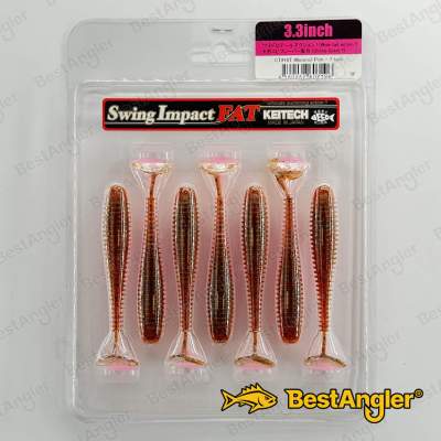 Keitech FAT Swing Impact 3.3" Motoroil / Pink - CT#16