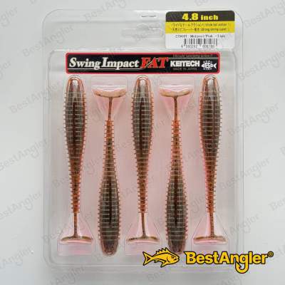 Keitech FAT Swing Impact 4.8" Motoroil / Pink - CT#16