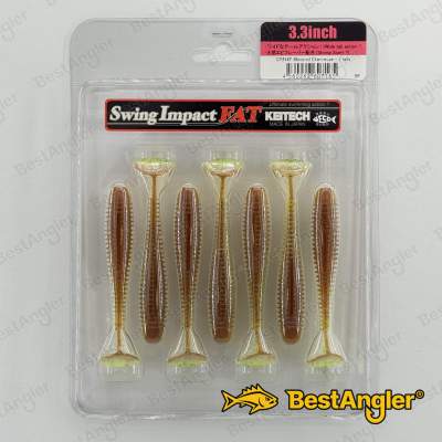 Keitech FAT Swing Impact 3.3" Motoroil / Chartreuse - CT#14