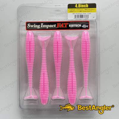 Keitech FAT Swing Impact 4.8" Bubblegum Shad - #442