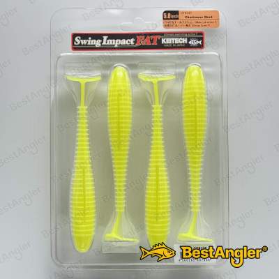 Keitech FAT Swing Impact 5.8" Chartreuse Shad - CT#13