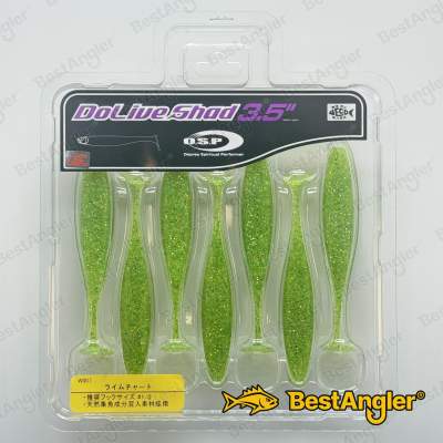 O.S.P DoLive Shad 3.5" Lime Chart W007