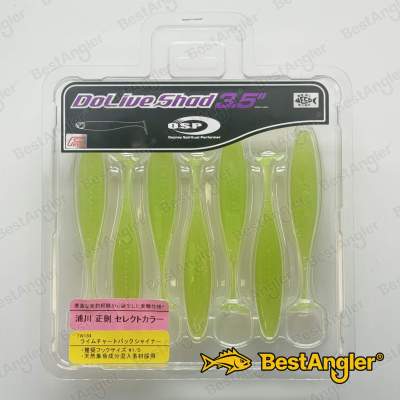 O.S.P DoLive Shad 3.5" Lime Chart Back Shiner TW184