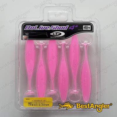 O.S.P DoLive Shad 4" Bubble Gum Pink W036