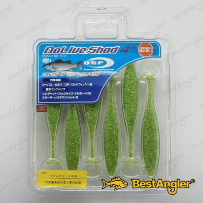 O.S.P DoLive Shad 4" SW Lime Chart SW W067