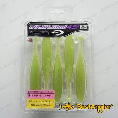O.S.P DoLive Shad 4.5" Lime Chart Back Shiner TW184