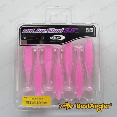 O.S.P DoLive Shad 3.5" Bubble Gum Pink W036