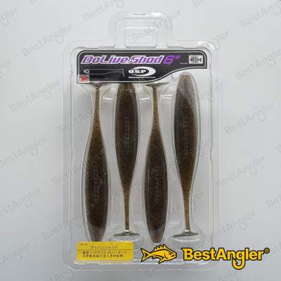 O.S.P DoLive Shad 6" Green Pumpkin Shad TW114
