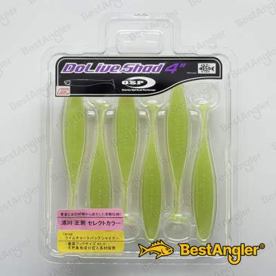 O.S.P DoLive Shad 4" Lime Chart Back Shiner TW184