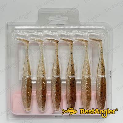 Sawamura One Up Shad Slim 4" #089 Tinsel Brown